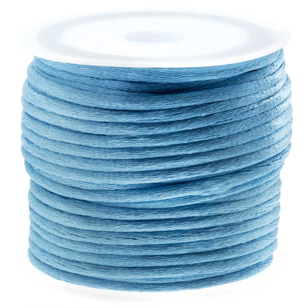 Cordon Satin (1 mm) Alaskan Blue (30 mètres)