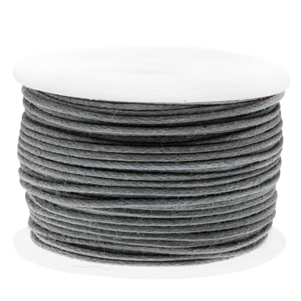 Fil Coton Ciré (env. 0.5 mm) Grey (25 mètres)