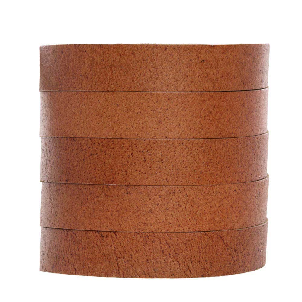 Lacet Cuir Plat (10 x 2 mm) Natural Dye Red Brown (1 mètre)