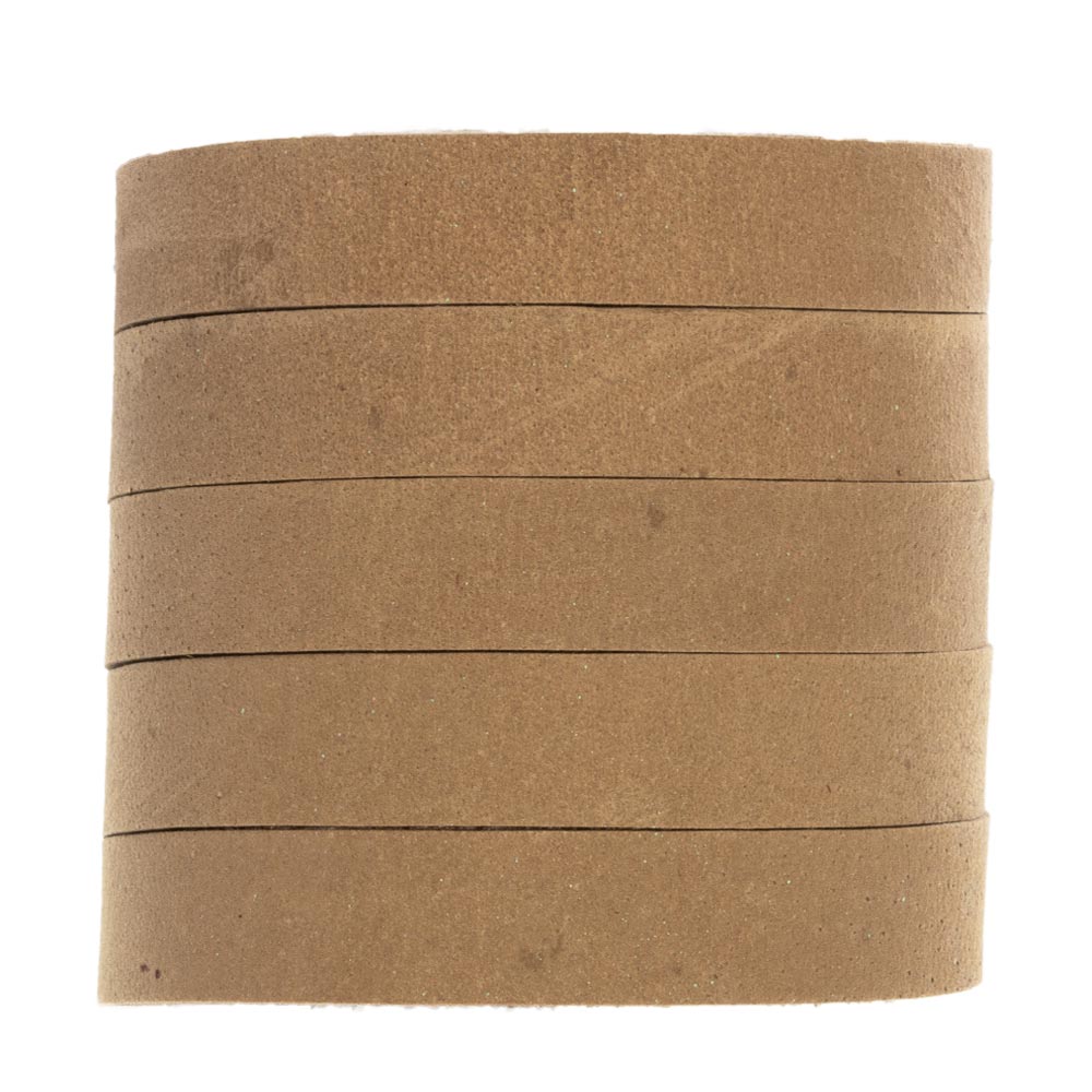 Lacet Cuir Plat (10 x 1.5 mm) Natural Dye Light Brown (1 mètre)