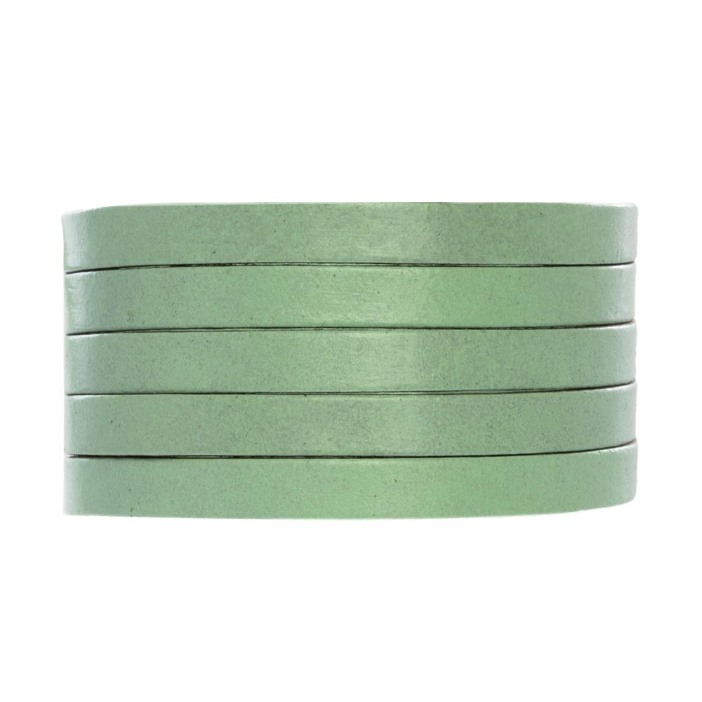 Lacet Cuir Plat (5 x 1.5 mm) Cool Green (1 mètre)