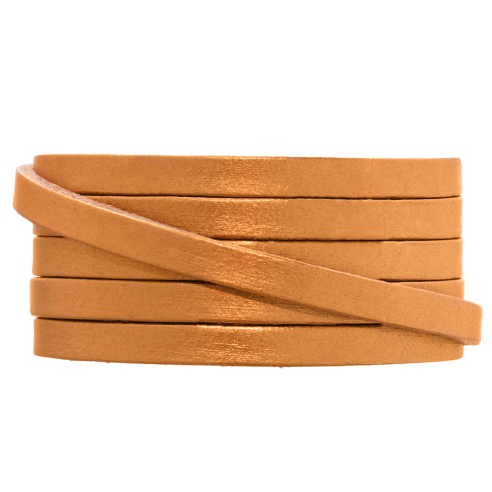 Lacet Cuir Plat (5 x 2 mm) Dusty Brown (1 mètre)