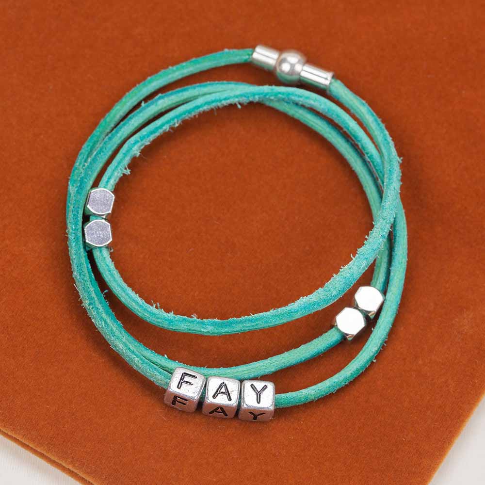Cordon Cuir Rond (2 mm) Teal (5 mètres)