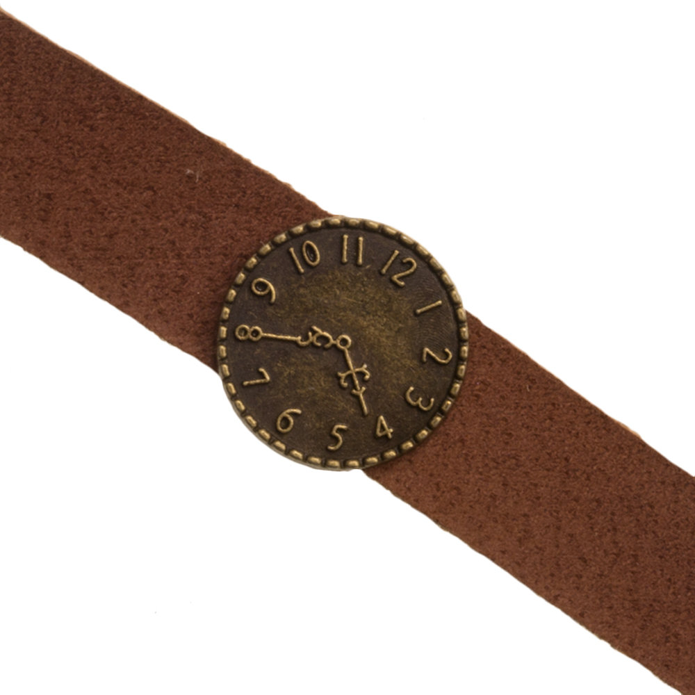 Perles Coulissantes Horloge (10 x 2 mm) Bronze (10 pièces)