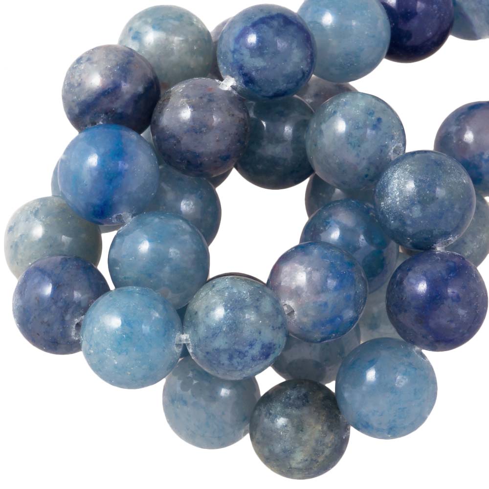 Perles Bleu Aventurine (10 mm) 36 pièces