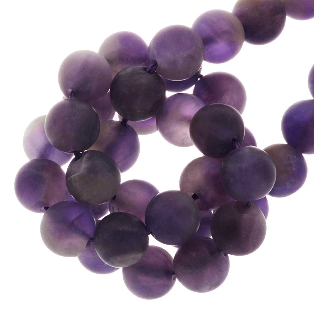 Perles Améthyste Givrées (8 mm) 47 pièces