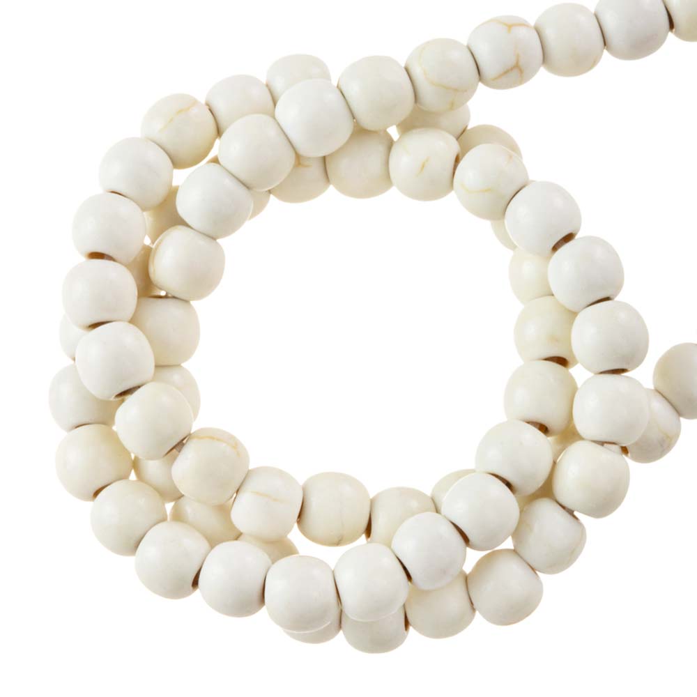 Perles Turquoise (4 mm) Creamy White (108 pièces)