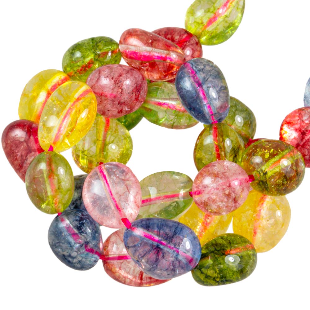 Perles Quarz Craquelé (9 - 11 mm) 38 pièces