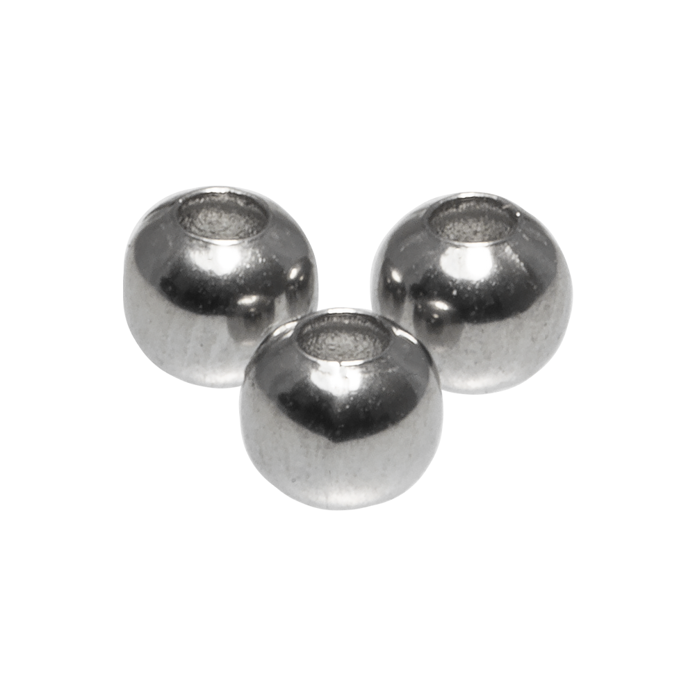Perles Acier Inoxydable (4 x 3.5 mm) Argent Antique (50 pièces) 