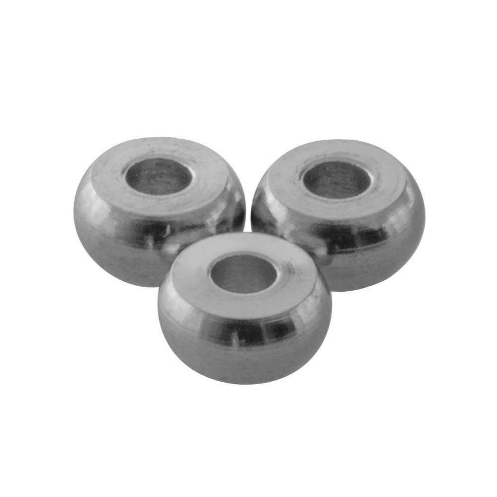 Perles Acier Inoxydable (4 x 2 mm) Argent Antique (50 pièces)