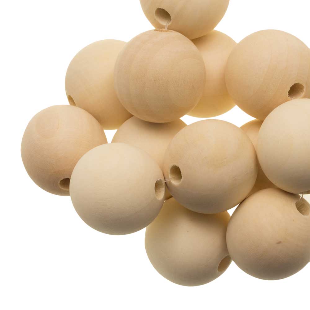 Perles en Bois Naturel (20 x 18 mm) 25 pièces