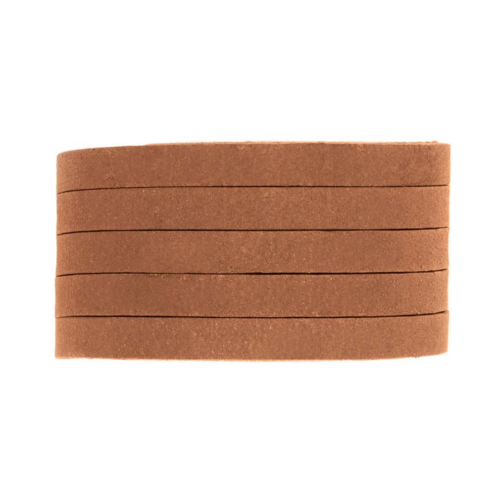 Lacet Cuir Plat (5 x 2 mm) Natural Dye Sierra Brown (1 mètre)