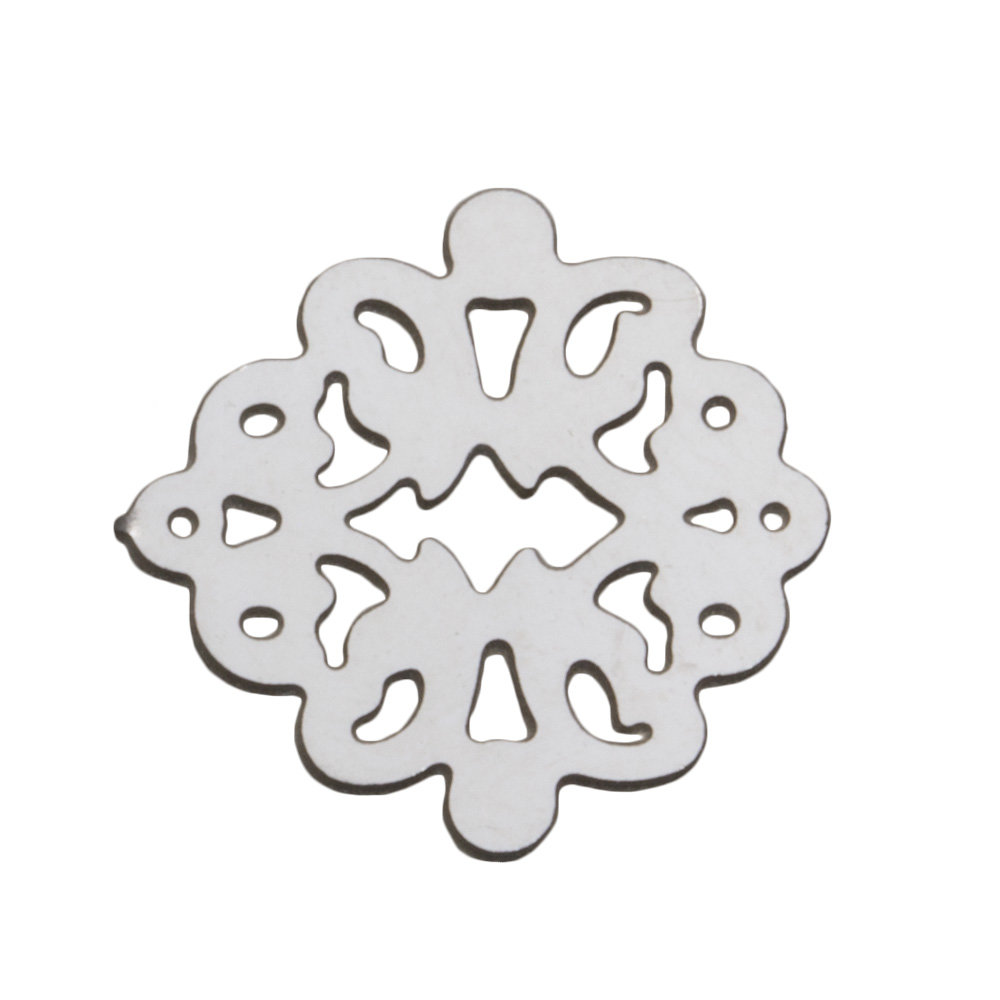 Connecteur Bijoux Acier Inoxydable (16 x 15 mm) Argent Antique (10 pièces)