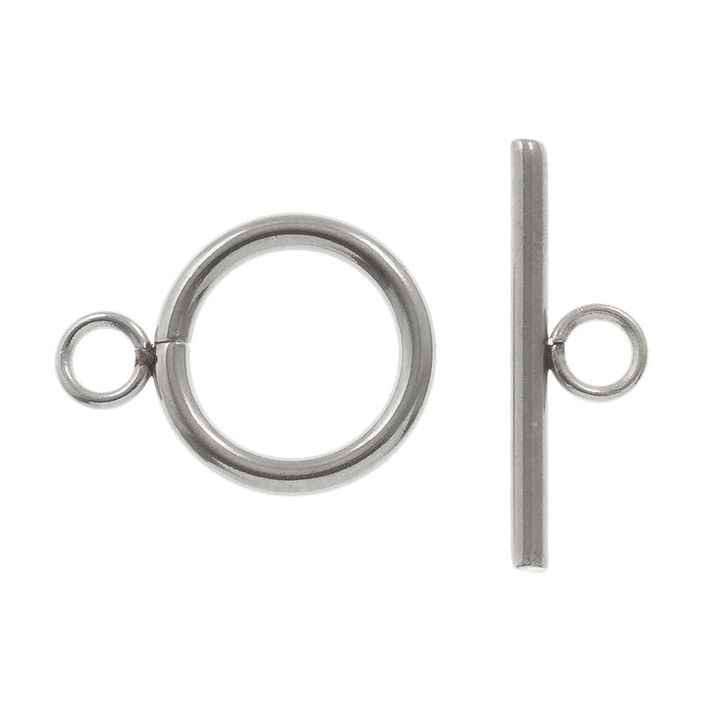 Fermoir Toggle Acier Inoxydable (19 x 14 x 2 mm) Argent Antique (10 pièces)